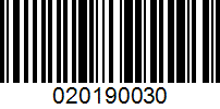 Barcode for 020190030