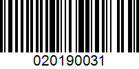 Barcode for 020190031