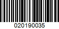 Barcode for 020190035