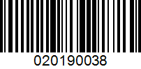 Barcode for 020190038