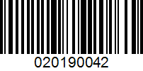 Barcode for 020190042