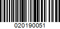 Barcode for 020190051