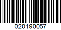 Barcode for 020190057