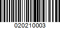 Barcode for 020210003