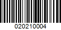 Barcode for 020210004