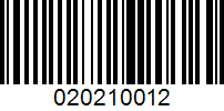 Barcode for 020210012