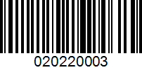 Barcode for 020220003