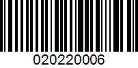 Barcode for 020220006