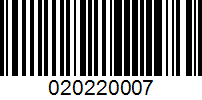 Barcode for 020220007