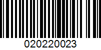 Barcode for 020220023