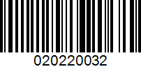 Barcode for 020220032