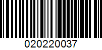 Barcode for 020220037