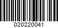 Barcode for 020220041