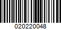 Barcode for 020220048