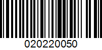 Barcode for 020220050