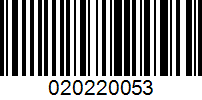 Barcode for 020220053