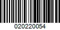 Barcode for 020220054