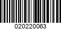 Barcode for 020220063