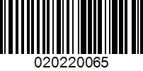 Barcode for 020220065