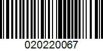 Barcode for 020220067
