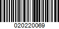 Barcode for 020220069