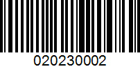 Barcode for 020230002