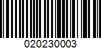 Barcode for 020230003