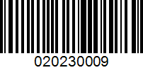 Barcode for 020230009