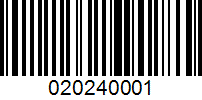 Barcode for 020240001