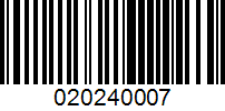 Barcode for 020240007