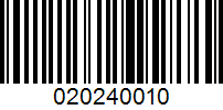 Barcode for 020240010