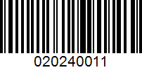 Barcode for 020240011