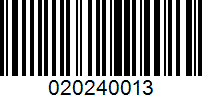 Barcode for 020240013