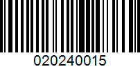 Barcode for 020240015