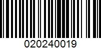 Barcode for 020240019