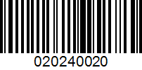 Barcode for 020240020