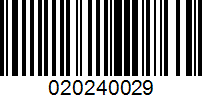 Barcode for 020240029