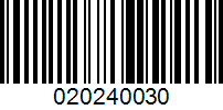 Barcode for 020240030