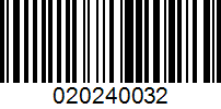 Barcode for 020240032