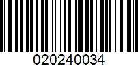 Barcode for 020240034