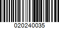 Barcode for 020240035