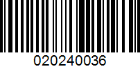 Barcode for 020240036