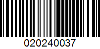 Barcode for 020240037