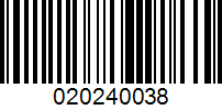 Barcode for 020240038