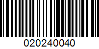 Barcode for 020240040