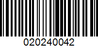 Barcode for 020240042