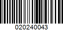 Barcode for 020240043