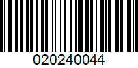 Barcode for 020240044