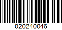 Barcode for 020240046