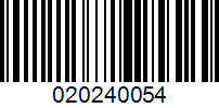 Barcode for 020240054